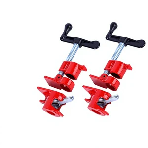 Woodworking Clamp Vertical Pipe Clamp Red Model Wholesale; Hand-Cranked Secure Level Holding Fixing Water Pipes Made in China