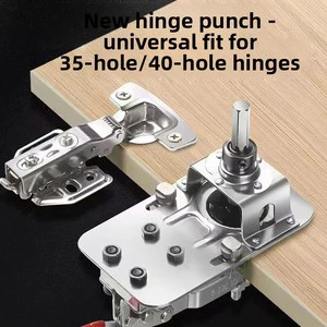 Professional New Arrival Universal 35mm 40mm Precision Hinge Punch Drill Guide Cabinet Hole Opener Jig For Furniture Woodworking