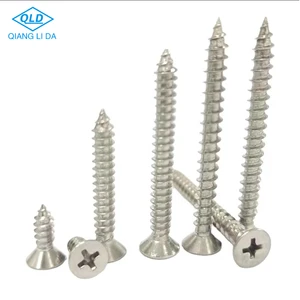 Factory Price DIN7982 Self Tapping Screw Metric CSK Flat Head Wood Screws Stainless Steel Grade A2/A4 Inch/Metric Fasteners