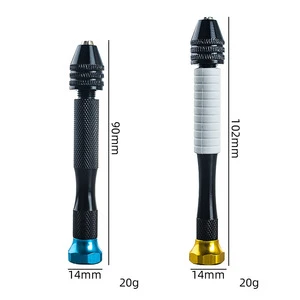 0.3-3.4mm Black Hand Twist Drill Bit Set for Antiques and Model Making Straight Shank with Pin Vise