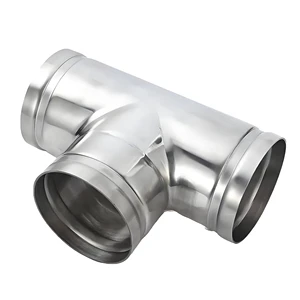 High Corrosion Resistant DN76 SS304 Stainless Steel Grooved Tee Pipe Fitting for Fire Sprinkler & Drinking Water Pipeline