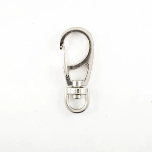 Nickel Plated Swivel Dog Hook Spring Snap Clip D Ring Swivel Lobster Hook for Handbag Hardware