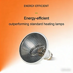Ceramic Socket Carbon Fiber Heat Lamp, Far Infrared Pet Warmer with Invisible Radiation, Anti-dry Heating Solution