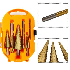 Multi-Size 6PCS Step Drill Bit & Saw Bit Set Bearing Steel Drilling Tool for Wood Metal