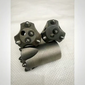 34mm Button Drill Bit Carbon Steel Carbide Taper Shank High Performance Forged for Well Drilling Mining Construction