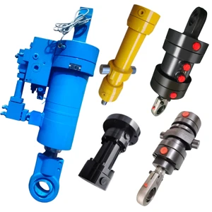 Mini Electric Hydraulic Cylinder Double Acting Cushioned Steel 160mm Bore 100mm Rod 260mm Stroke with Flange for Harbor Freight