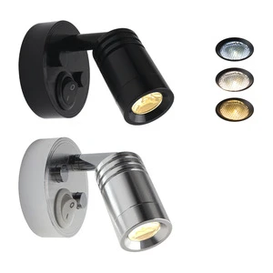12V 24V LED Bedside Reading Spotlight, Surface Mount Wall Mount Indoor Lighting Lamp