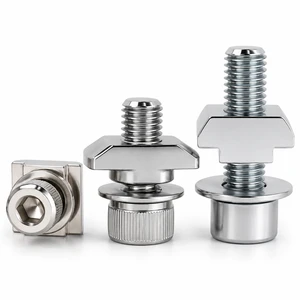 M8 DIN 912 Metric Fine Thread Stainless Steel Plated Hex Socket Head Screw With Lock Washer Flat Gasket And Sliding Nut Kit