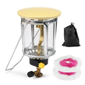 Single Mantle Gas Lamp Portable Gas Lantern Hanging Tent Lamp with 2 Lantern Mantles for Travel Hiking Backpacking