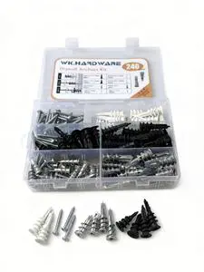 Woking Gecko Expansion Bolt Expansion Anchor Box Stainless Steel Galvanized Black/Silver Screw Set for Gypsum Board Metric