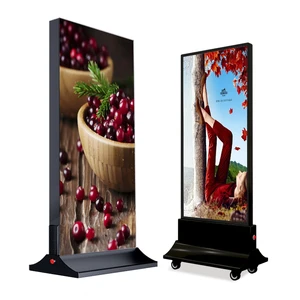 Outdoor Waterproof Led Lightbox Sign Illuminated Signage Advertising Scrolling Light Box with Wheel