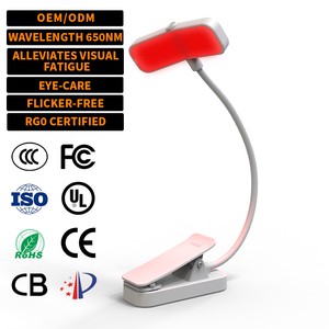 EGH Anti-Glare Flicker-Free Eye Care Portable Mini Clip On Led Long Neck Red-ray Reading Light