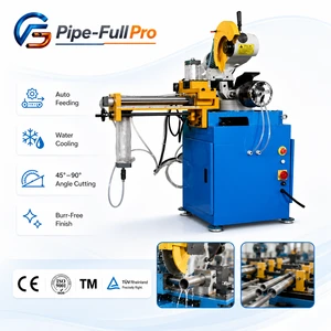 CNC Hydraulic Pipe Cutting Machine for Round Square Pipes Aluminum Processing Adjustable Angle Cutting Semi-Automatic Feeding