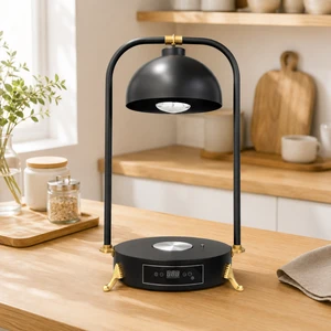 Countertop Electric Stainless Steel Food Heat Lamp Food Warmer Light & Heating Plate Buffet Display for Parties