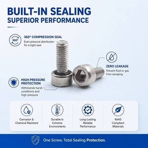 Customized Zinc Nickel Alloy Sealing Bolt M6 M8 Hex Socket Cap Head DIN912 High Strength 10.9 Grade Fasteners