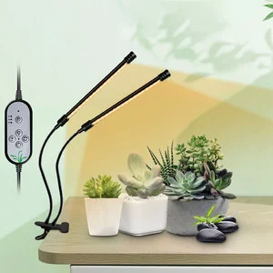 Hot 4 Heads Adjustable Desktop Clip Grow Lights 5V USB Full Spectrum Plant Growth Lamp with Timer for Indoor Flowers Seedling