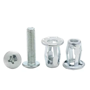 Yaente Factory Expansion Bolts & Lantern-type Rivet Nuts for Drywall & Hollow Brick Fixing Galvanized Carbon Steel Petal Nuts