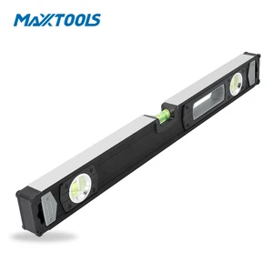 Heavy Duty Aluminum Alloy Level Triple Acrylic Vials 180°/90°/45°, 0.5mm/m Precision, Double-Sided Milled, Magnetic & Durable