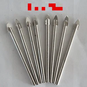 Multi-functional drill bit for drilling tiles, glass, cement, triangular, and alloy tiles, for drilling bathroom floor tiles.