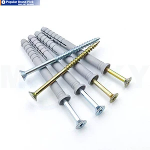MALAXY Heavy Duty Expanding Anchor Screw Dowel Expandable Pe Plastic Shield Expand Nylon Wall Plug for Concrete Factory Supplier