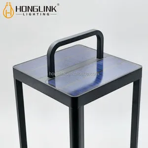 HL-2260 Solar Rechargeable Outdoor LED Lantern IP54 Waterproof Aluminum 3500K-6000K Color Temperature Adjustable Garden Light
