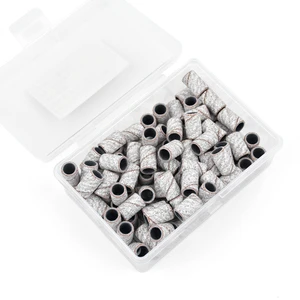Wholesale 100Pcs/Box 80/100/120/150/180/240 Grit Sandpaper Nail Sanding Bands for Nail Drill Machine