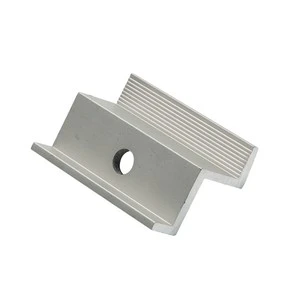 W Type Aluminum PV Clamp Solar Panel End Fixing Clamp Anodized Aluminium Alloy Bracket Mounting Support