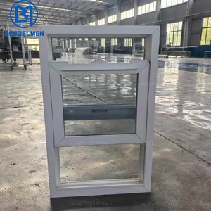 Modern Single Hung PVC Windows Sliding Vertical Openings Noise Reduction Factory Custom UPVC Tilt Single Hung Window for Houses
