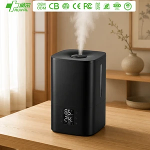 RUNAL Heated Steam Hot Mist Smart App Remote Control Ultrasonic Air Humidifiers With Led Night Light For Baby Bedroom