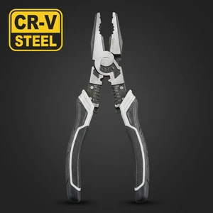 Factory Direct Sales Black White Combination Pliers Multi-Purpose Application Safety Wire Cutters Crimping Grip Tool Made Steel
