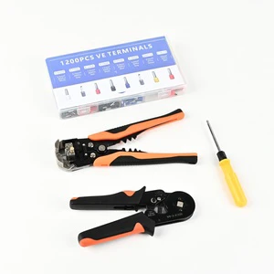 HSC8 6-4A / D2 Dual Spec Mini Crimper Set Industrial Grade Steel Wire Crimping Pliers with Rubber Grip for Household Electrical