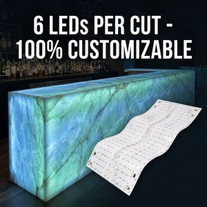 UL Certified Marble Onyx Stone Backlit DC24V Flexible LED Sheet RGB Led Lights Panel Sheet Flexible Led Sheet RGB Light
