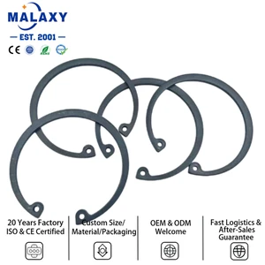 Malaxy in Stock Fast Shipping 65Mn GB893 Circlip Internal Retaining Ring for Bores with Phosphate Coating Internal Snap Ring