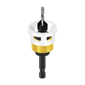 Adjustable Depth Four-Flute High Speed Steel Countersink Drill Bit 3mm Hex Shank Core Drill for Wood Drilling Hidden Screw