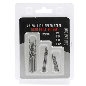 25Pcs 0.5-3mm Mini Drill Bit HSS High Speed Steel Micro Twist Drill Bit Set Electric Drill Rotary Power Tools