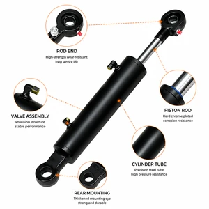 Durionised Steel Piston Rod Forklift Tilt Hydraulic Cylinder Double Acting 28Mpa Pressure Durable No Leakage Custom Jiangxin