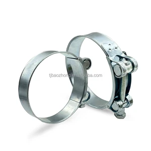 Galvanized Iron Heavy Duty Bolt Stainless Steel Clamp for Marine Engine Pipe Sealing 60-70mm