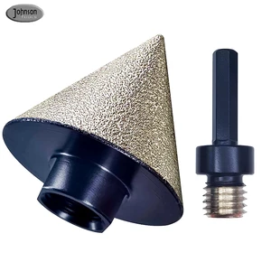Diamond Countersink Beveling Chamfer Drill Bit for 0-50mm Hole Enlarging Trimming in Porcelain Ceramic Tiles with 3/8