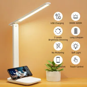Student Table Lamp Bedroom Learning Reading Light Foldable USB Rechargeable LED Reading Lamp
