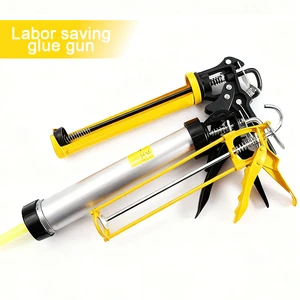 SEIMEDA Industrial Grade Manual Caulking Gun Steel Handle 9 Inch High Thrust Ratio for Thick Sealants Woodworking Contractor Use