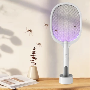 Customize Rechargeable Anti Mosquito Zapper 1200mah Electric Bat for Mosquito Swatter 2-in-1 Electric Mosquito Killer Racket