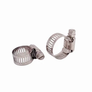Stainless Steel 8mm Bandwidth Adjustable Perforated Worm Gear 6mm High Pressure Hose Clamps Pipe Clip