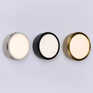 LED Wall Lamp Modern Indoor Wall Sconce Chrome Black Brass Decorative Light Living Room Bedroom Hallway Hotel OEM ODM 2-Year