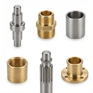 Stainless Steel Brass Precision Shaft Bushing Threaded Connector Tight Tolerance Machinery Equipment Cnc Turning Parts