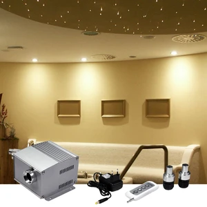 12W Super Brightness RGBW LED Fiber Optic Lights IP20 Rated Aluminum Construction DMX512 App Control 0.8mm Fiber Diameter Remote