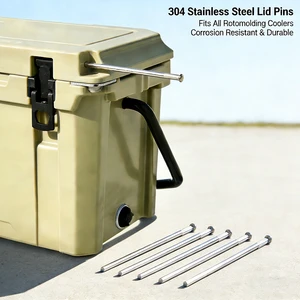 Rotomolded Cooler Replacement Parts 304 Stainless Steel Lid Hinge Pin Latch Locking Pin Custom Length 6mm Heavy Duty Outdoor Use