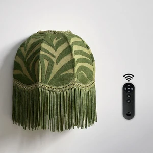 Battery Operated Wall Sconce Fabric Cordless Wall Lamp With Wireless Remote Dimmable Cordless Rechargeable LED Wall Lamp
