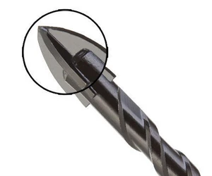 YG6X Carbide Alloy Drill Bit for Drilling Glass Tile Metal Wood Multi-Purpose Full-Ground Four-Blade Cross Design 6mm