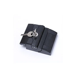 OEM Black Aluminum Alloy Latch Door Lock with Keys for Aluminum Profile Panel & Door Locking