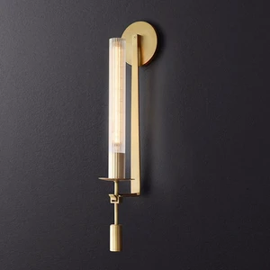 indoor Living Room Wall Lamp Stainless Steel Crystal Aisle Light for Bedroom Hotel Lobby Villa Bedside Wall Lamps
